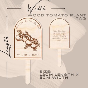 Mother's Day Tomato Pun Plant Tag: Personalised Mother's Day Gift, Cute Plant Accessory, Gift For Mum, Plant Lover, Mum Appreciation afbeelding 5