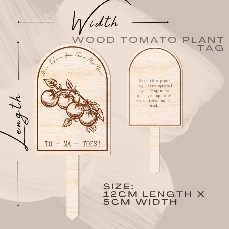Mother's Day Tomato Pun Plant Tag: Personalised Mother's Day Gift, Cute Plant Accessory, Gift For Mum, Plant Lover, Mum Appreciation afbeelding 5