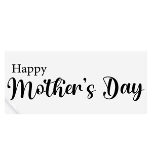 Puede incluir: Texto "Feliz D&iacute;a de la Madre" en fuente cursiva negra sobre fondo blanco.