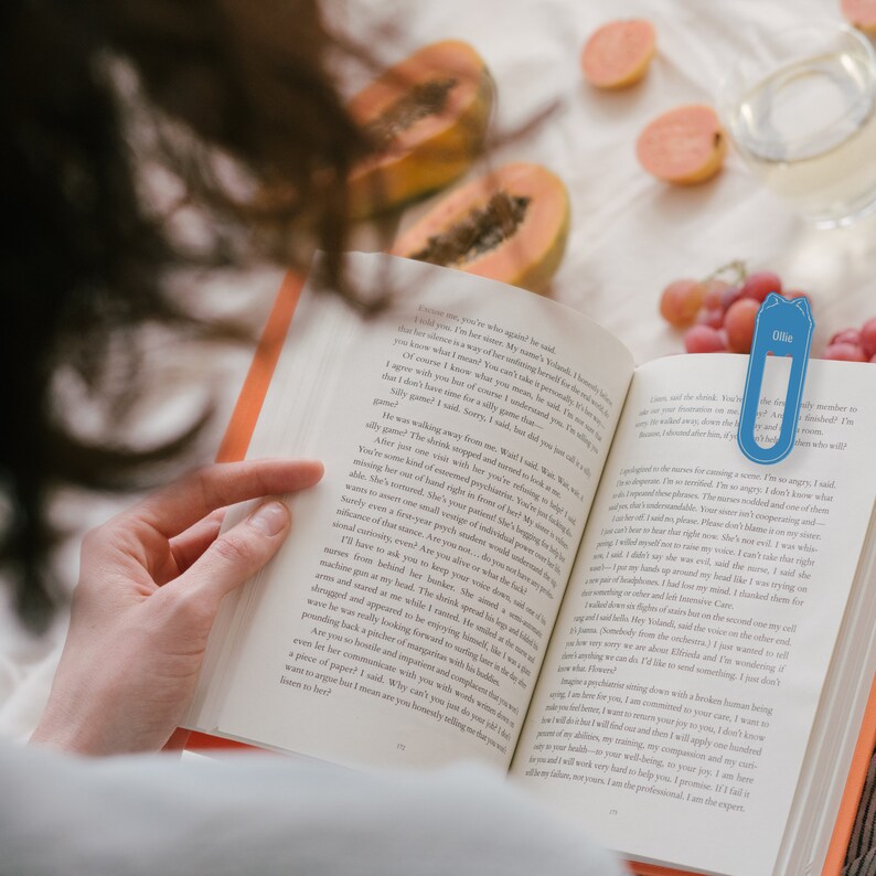 Personalised Dog Ears Clip Bookmark, Acrylic Bookmark, Dog Bookmark, Gift For Book Lover, Gift For Dog Lover, Personalised Gift image 3