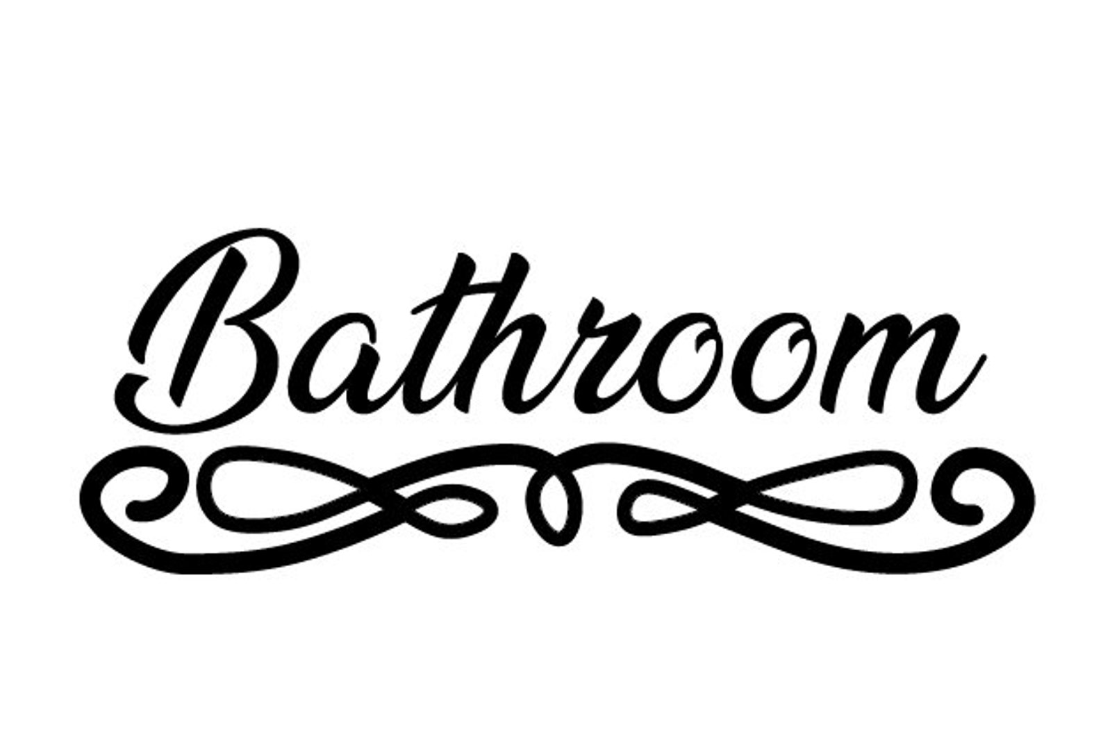 Bathroom Door Sign Vinyl Sticker Decal Bath Room Door Sticker Etsy UK