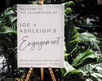 Engagement Celebration Sticker -  Personalised Engagement Party Sticker Decal For DIY Mirror or Sign, Fun Custom Engagement Party Decor