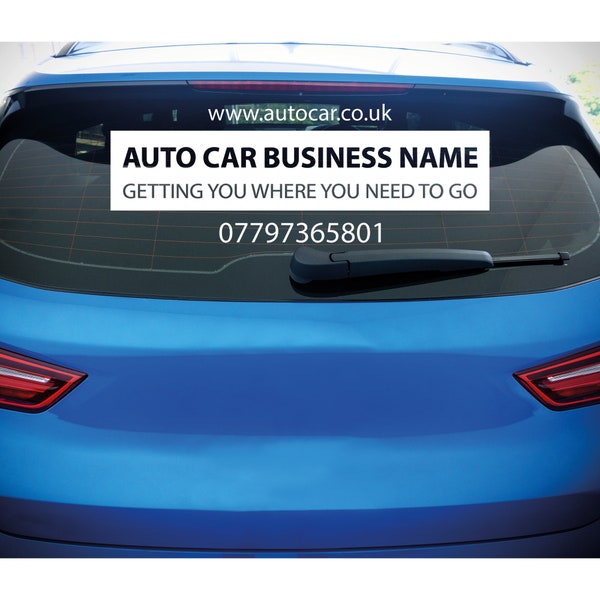 Company Van Business Information Car Business Name Website Rear Window Vinyl Sticker Car Advertising