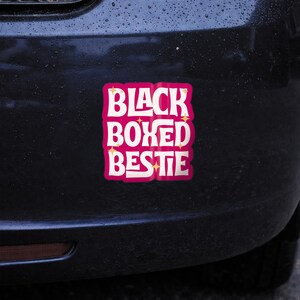 Funny Black Box Car Sticker - Black Boxed Bestie | Gen Z Car Sticker | Cute Pink Car Accessory | Girly Vinyl Decal | Driving Gift For Her image 7