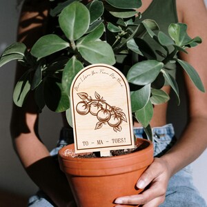 Mother's Day Tomato Pun Plant Tag: Personalised Mother's Day Gift, Cute Plant Accessory, Gift For Mum, Plant Lover, Mum Appreciation afbeelding 2