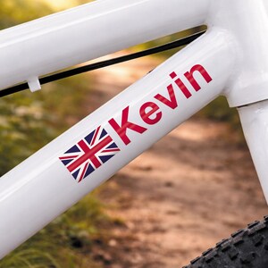 personalised bike sticker custom bike decal bicycle name sticker personalised bicycle decal custom bike name sticker bike frame name sticker union jack bike sticker uk flag bike decal personalised cycling gift custom bike sticker kids bike name sticker waterproof bike decal personalised bike accessories custom bicycle sticker uk personalised bike name decal custom bike lettering