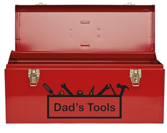 Personalised Gift for Dad: Vinyl Stickers for Father's Day, Custom Tool Silhouette Design - Perfect for Dad's Toolbox, Shed, or Workshop