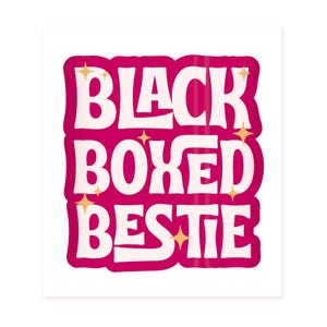 Funny Black Box Car Sticker - Black Boxed Bestie | Gen Z Car Sticker | Cute Pink Car Accessory | Girly Vinyl Decal | Driving Gift For Her image 8