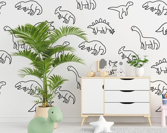 Dinosaur Wall Sticker Pack - Jurassic Themed Home Decor - Great Wall Decal For Kids Bedroom, Playroom Or Nursery