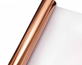 Rose Gold Sign Vinyl - A4 Sheets - Sticky Back Plastic - Cutter Cameo, Cricut, Craft Making - Self Adhesive - Mirror Chrome