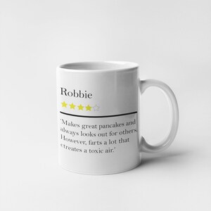 Star Rating Personalised Name Review Mug Name Description image 2