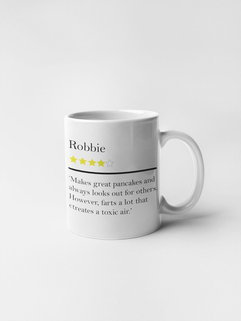 Star Rating Personalised Name Review Mug Name Description image 2