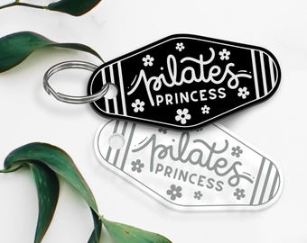 Pilates Princess Keyring – Floral Motel Style Keychain | Pilates Accessories for Her, Pilates Instructor Gifts, Cute Pilates Lover Present