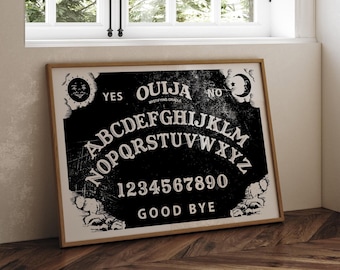 Ouija board - distressed poster: alternative decor, dark academia print, dark aesthetic wall art, occult vibes, cool print, edgy home decor