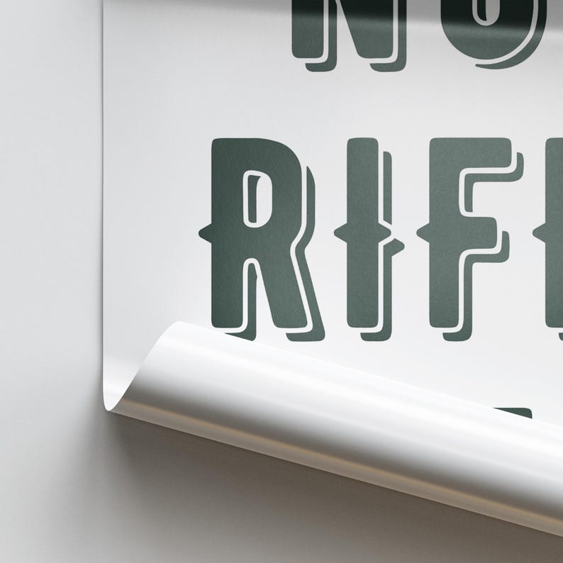 No riff raff - 06 poster: cool print, home decor, gallery wall art, bold typography art, boutique decor, unique wall art, funny quote pint image 4