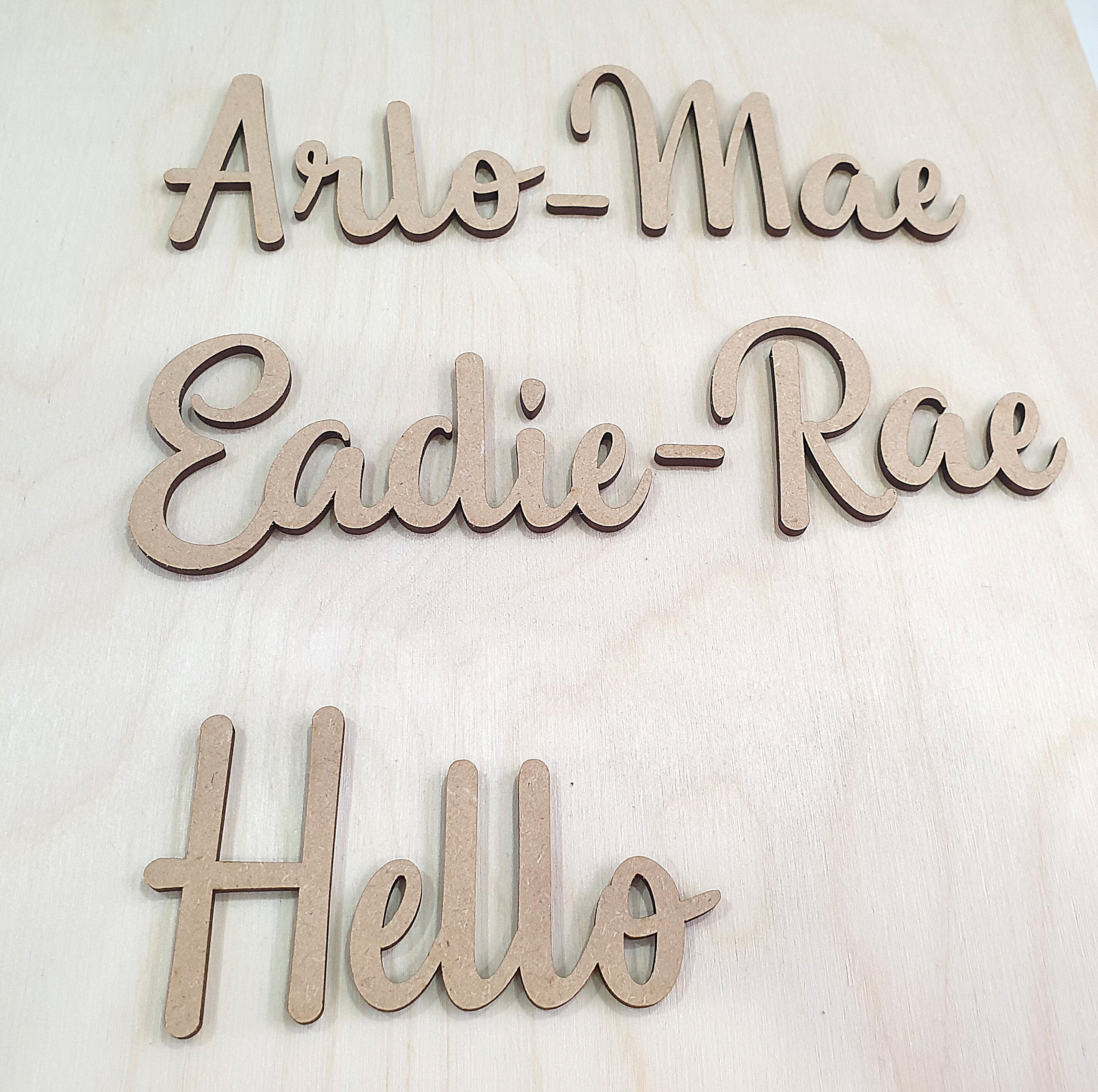Personalised Wooden Wall Letters / Wall Words / Script Style Etsy UK