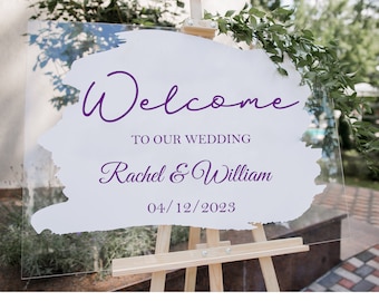 Welcome Wedding Mirror Sticker: Custom Landscape Vinyl Decal Sticker for DIY Wedding, Easy to Apply, Party Sign Decal, Wedding Decor