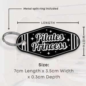 Pilates Princess Keyring – Star Design: Motel Style Acrylic Keychain | Pilates Gift for Her, Pilates Accessories, Instructor Gifts image 4