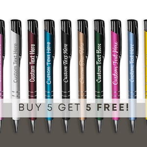 Personalised Engraved Metal Pen - High Quality - Custom Wording - Promotional Gift - BUY 5 GET 5 FREE image 1