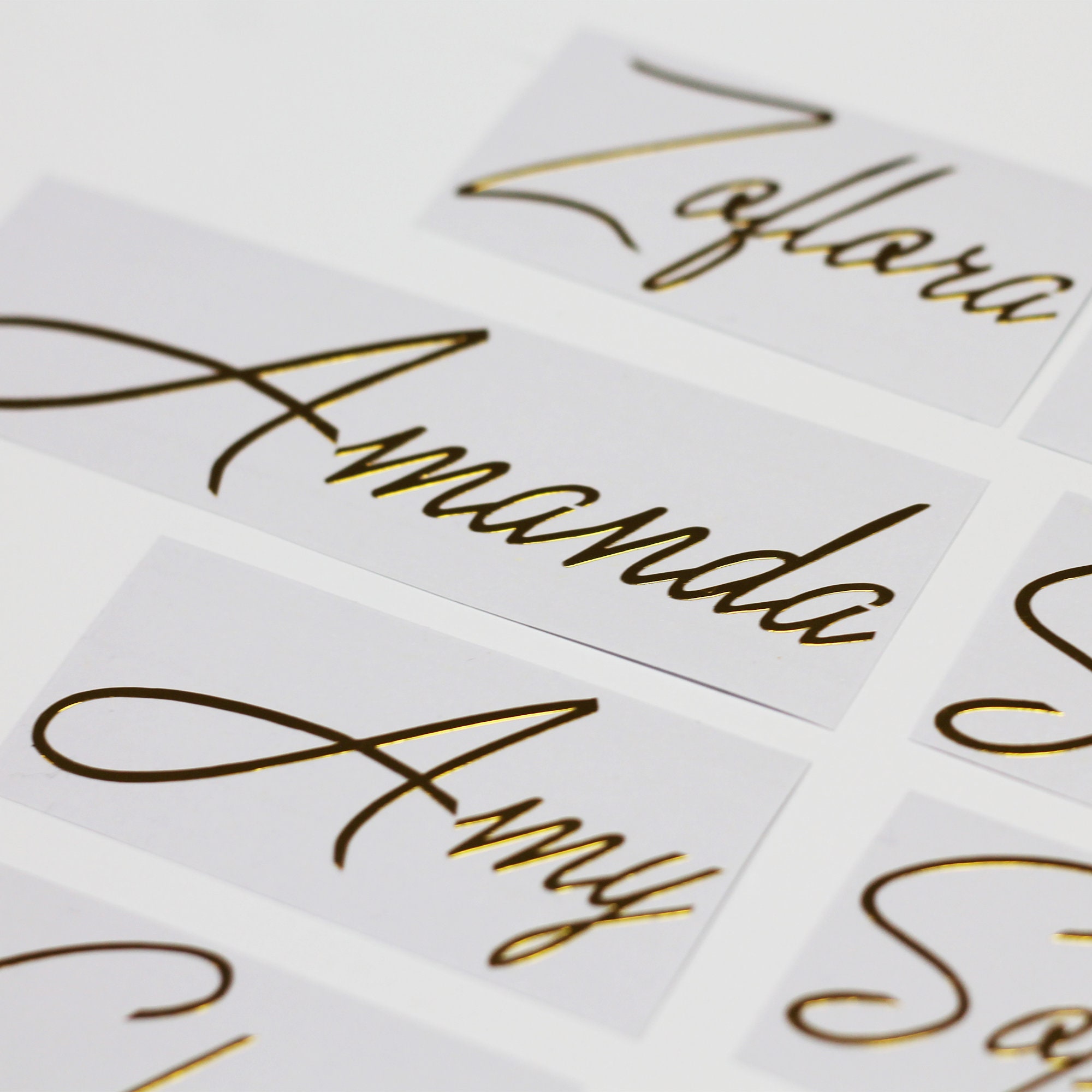 Sticker Cursive Name Personalised Cursive Name Sticker Chrome Gold Vinyl Wine Glass Box ...