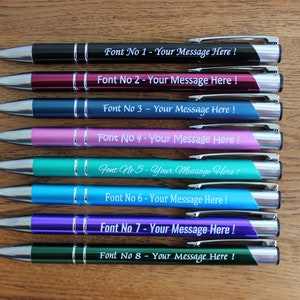 Personalised Engraved Metal Pen High Quality Custom Message Promotional Gift BUY 5 GET 5 FREE image 2