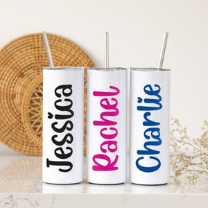 Personalised Vinyl Name Sticker Decal – Custom Text Label for Bottles Laptops Lunchboxes - Storage Box Labels