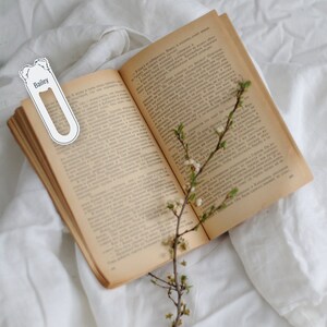 Personalised Dog Ears Clip Bookmark, Acrylic Bookmark, Dog Bookmark, Gift For Book Lover, Gift For Dog Lover, Personalised Gift image 2