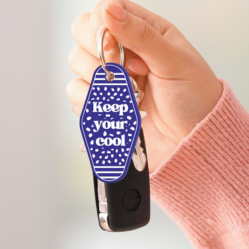 Keep Your Cool - Dots Keyring: Acrylic Motel-style Calming Keychain, Daily well-being, Anxiety Grounding, Mindful Stress relief Gift bild 2