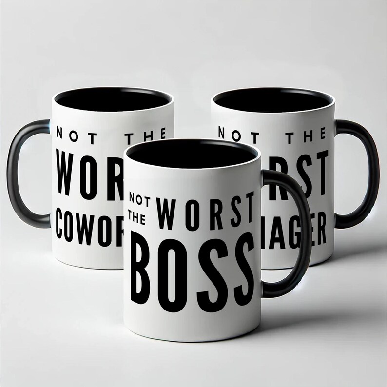 Not the Worst - Funny Work Mug: Boss, Manager, Coworker, Employee Gift – Sarcastic Office Coffee Cup Set, Workplace Humor, Secret Santa image 5