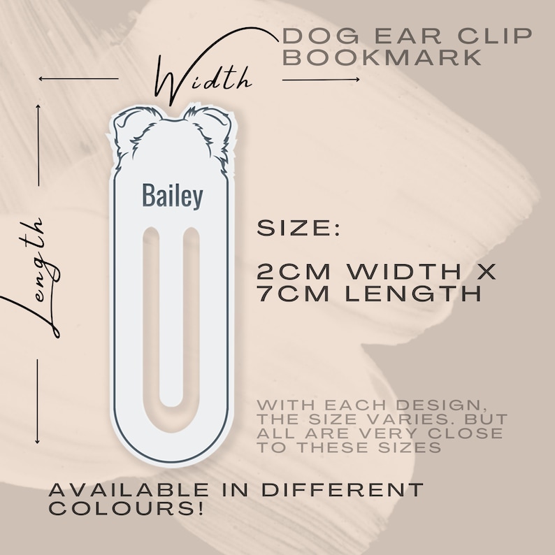 Personalised Dog Ears Clip Bookmark, Acrylic Bookmark, Dog Bookmark, Gift For Book Lover, Gift For Dog Lover, Personalised Gift image 6
