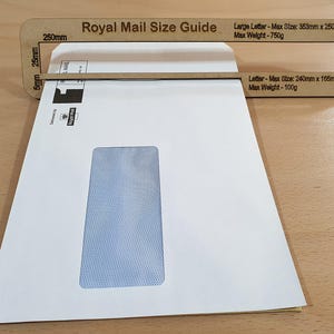 Royal mail ppi letter guide - size template - post office size guide - small large letter posting stencil image 2