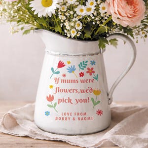 Personalised Mum Vase Sticker | If Mums Were Flowers I’d Pick You | Mother's Day Decal | Custom Name Flower Vase Sticker | Gift for Mum image 3