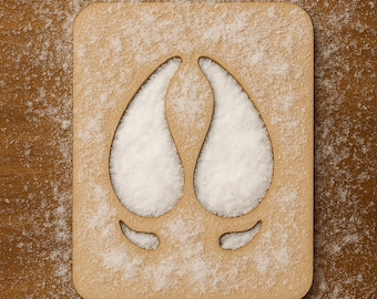 Reindeer Hoof Stencil – Reusable Reindeer Footprint Template for Fake Snow or Flour – Christmas Footprint Decoration for Christmas Morning