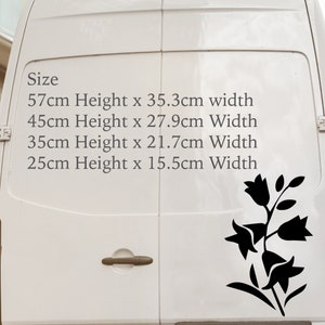 Flower Vinyl Car Sticker Decal Girly sticker Bluebell For Car image 3