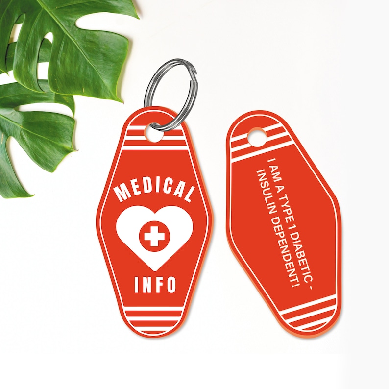 Internal Medical Keychains Medical Info Keyring - Heart & Cross: Personalised Medical Information ...