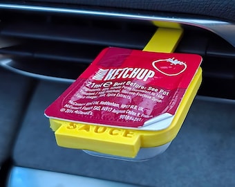 Sauce Holder: Car Vent Sauce Holder, Portable Dipping Sauce Holder for Cars, Car Accessories, Car Gift, Stocking Filler, Double or Single