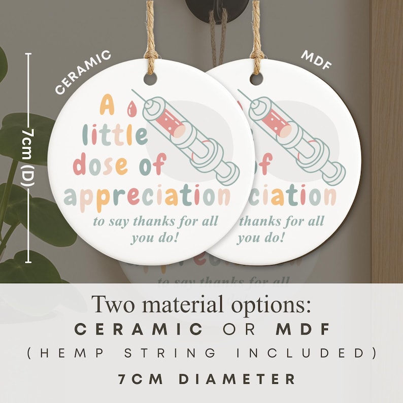 Nurse Thank You Gift Ornament – A Little Dose of Appreciation – NHS Thank You Gift image 3
