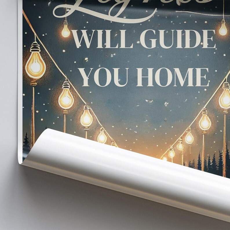 Lights Will Guide You Home Poster Coldplay Inspired Wall Art, Street