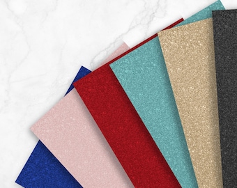 A4 Glitter Vinyl  Sheets - Premium Sticky Back Plastic - Craft Making - Self Adhesive - Beautiful Gemstone Colours