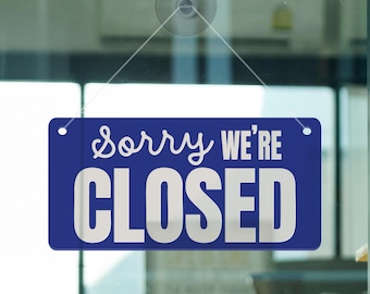 Modern Minimalist Open & Closed Sign • Double‑sided Hanging