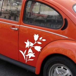 Flower Vinyl Car Sticker Decal Girly sticker Bluebell For Car image 1