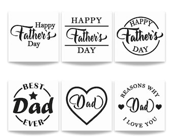 Gift For Dad Vinyl Sticker: DIY Personalised Gift, Decals for Dad - 5 Designs Available - Perfect for Father's Day, Birthdays, & Christmas