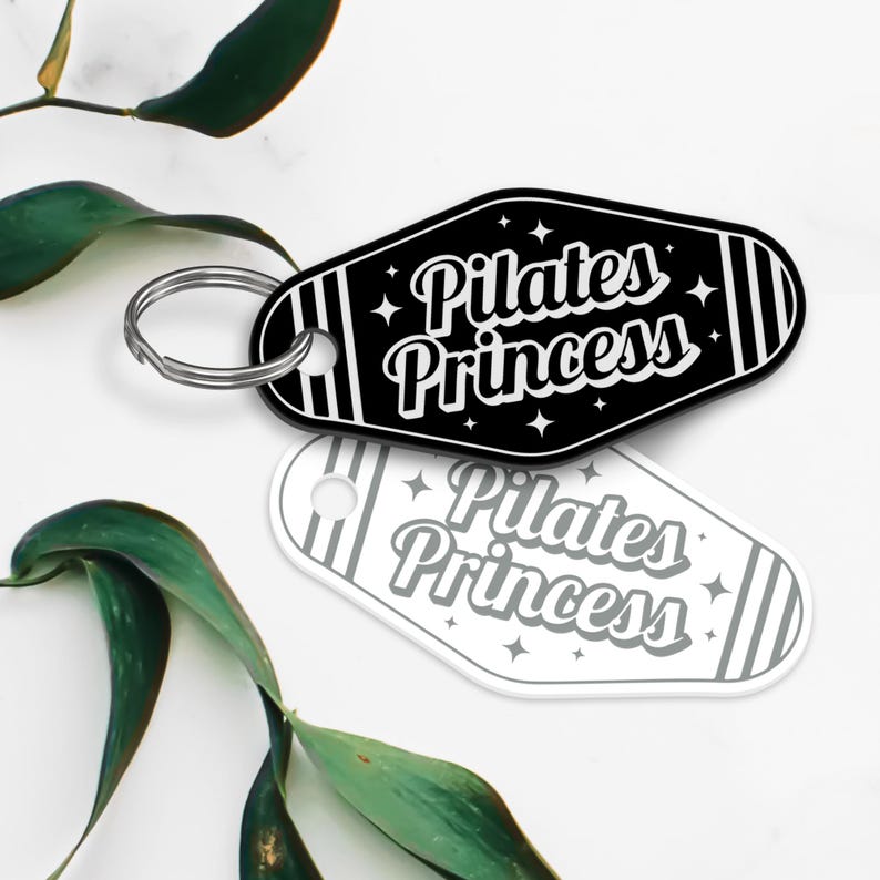 Pilates Princess Keyring – Star Design: Motel Style Acrylic Keychain | Pilates Gift for Her, Pilates Accessories, Instructor Gifts image 2