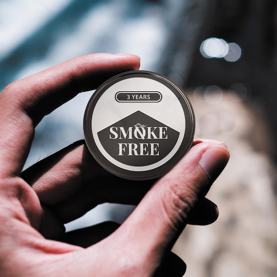 tobacco coin Smoke Free Milestone Coin – Personalised Quit Smoking Token 02 | Custom  Engraved Recovery Gift | Sleek Design Pocket Keepsake (14 Colours)