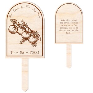 Mother's Day Tomato Pun Plant Tag: Personalised Mother's Day Gift, Cute Plant Accessory, Gift For Mum, Plant Lover, Mum Appreciation afbeelding 4