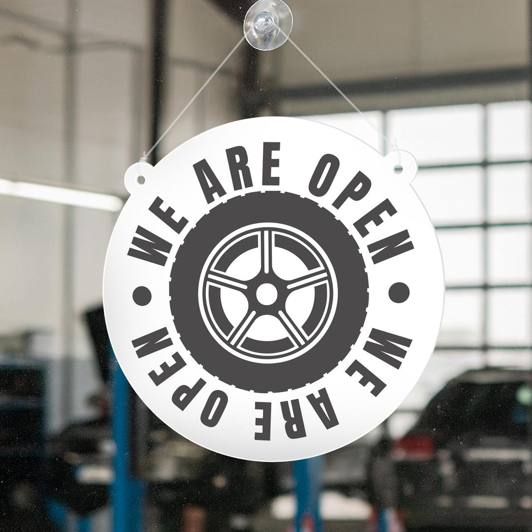Open & Closed Sign for Garage - Wheel Rim: Auto Shops, MOT Centres and ...