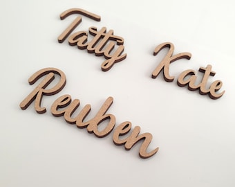 Personalised Wooden Wall Letters / Wall Words / Script Style Wood Names / Words Letters / Designer Wall Lettering / Business Signs