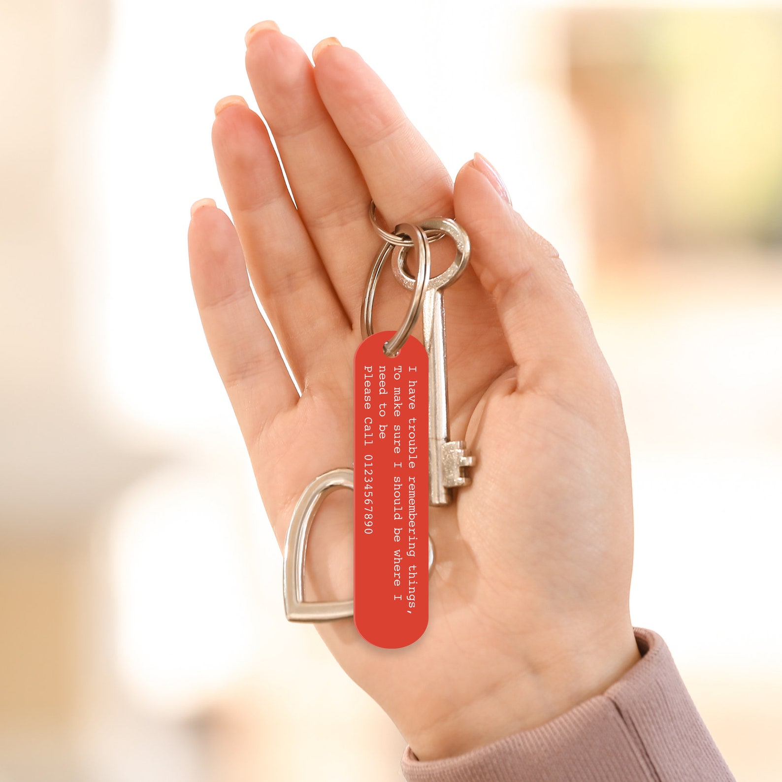 Dementia Medical Keyring Tag