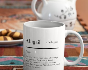 Personalised Name definition Mug name description noun pronunciation