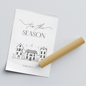 Tis the season - 02: christmas poster, festive holiday wall art, christmas home decor, living room wall art, festive home prints image 3